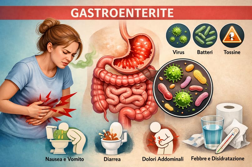 gastroenterite sintomi, cause, durata e cura